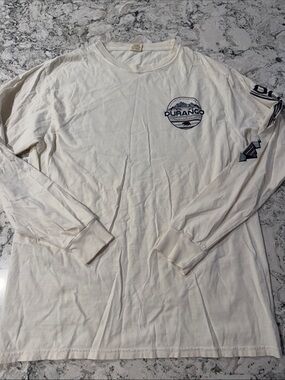 Durango Cream Long-Sleeve Tee with Navy Logo